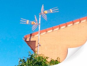Antenas Ruicoa antena en el techo de una casa